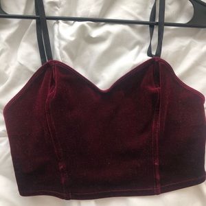 Velvet Crop Top